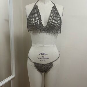 Silver Chainmail Bikini Set